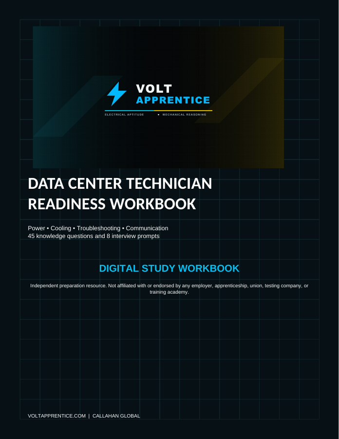 Data Center Technician Readiness digital workbook cover